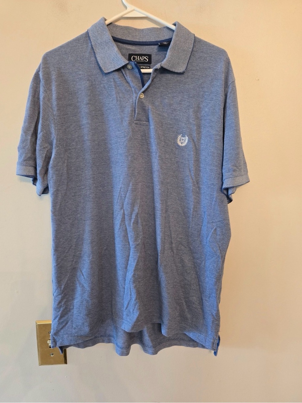 Chaps slate blue polo shirt size mens large